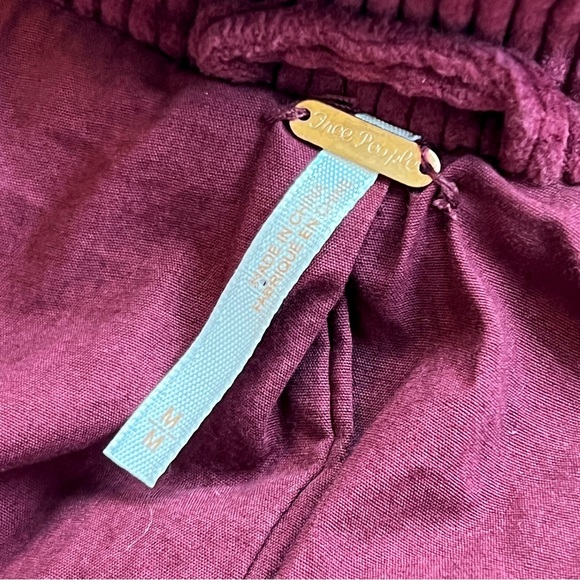 Free People Dolman Corduroy Moto Jacket Asymmetrical Zipper Coat Boho Size M - Picture 10 of 13